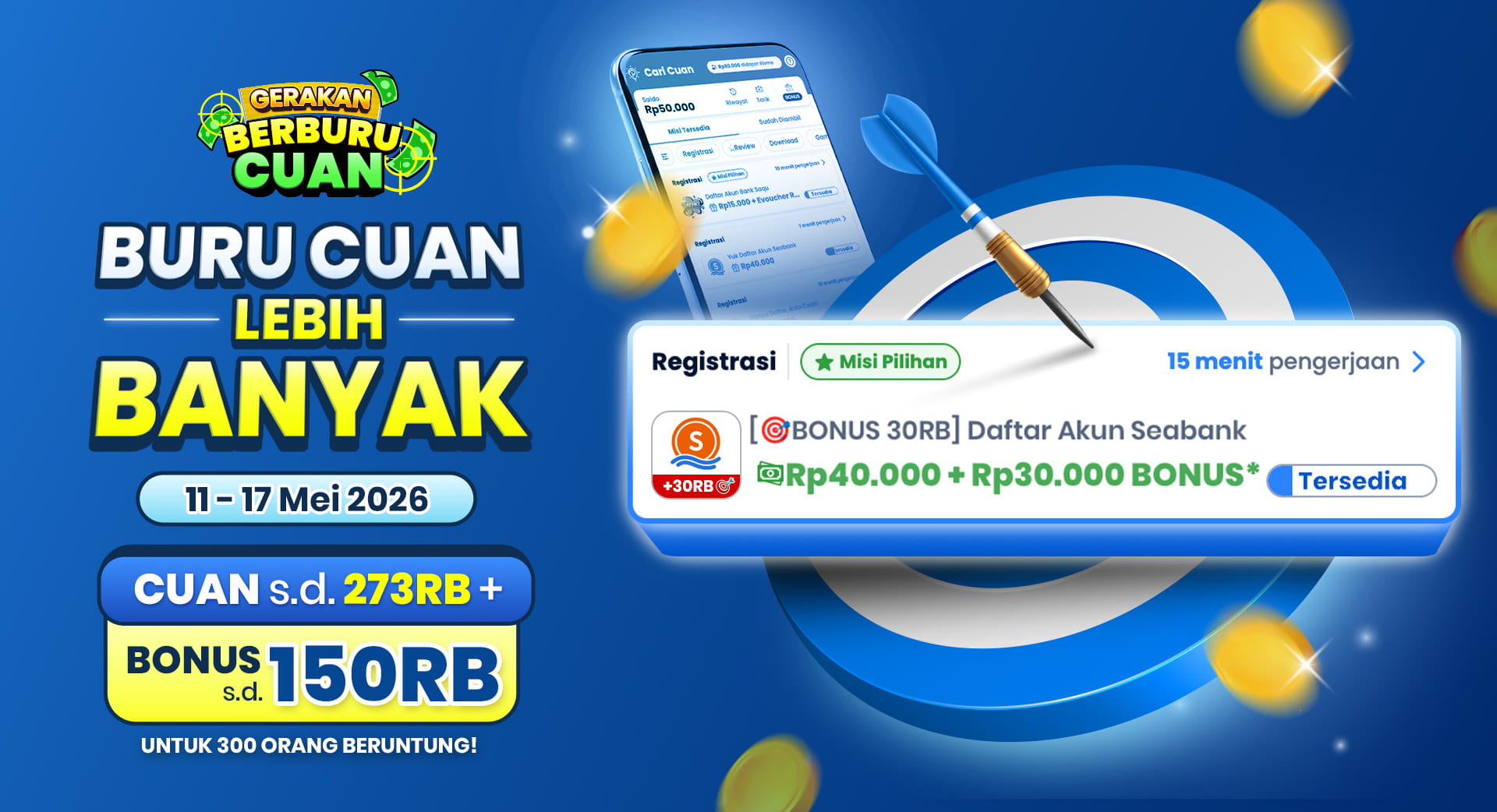 Cari Cuan Campaign - Gerakan Berburu Cuan - Main KV - W2 May 2026
