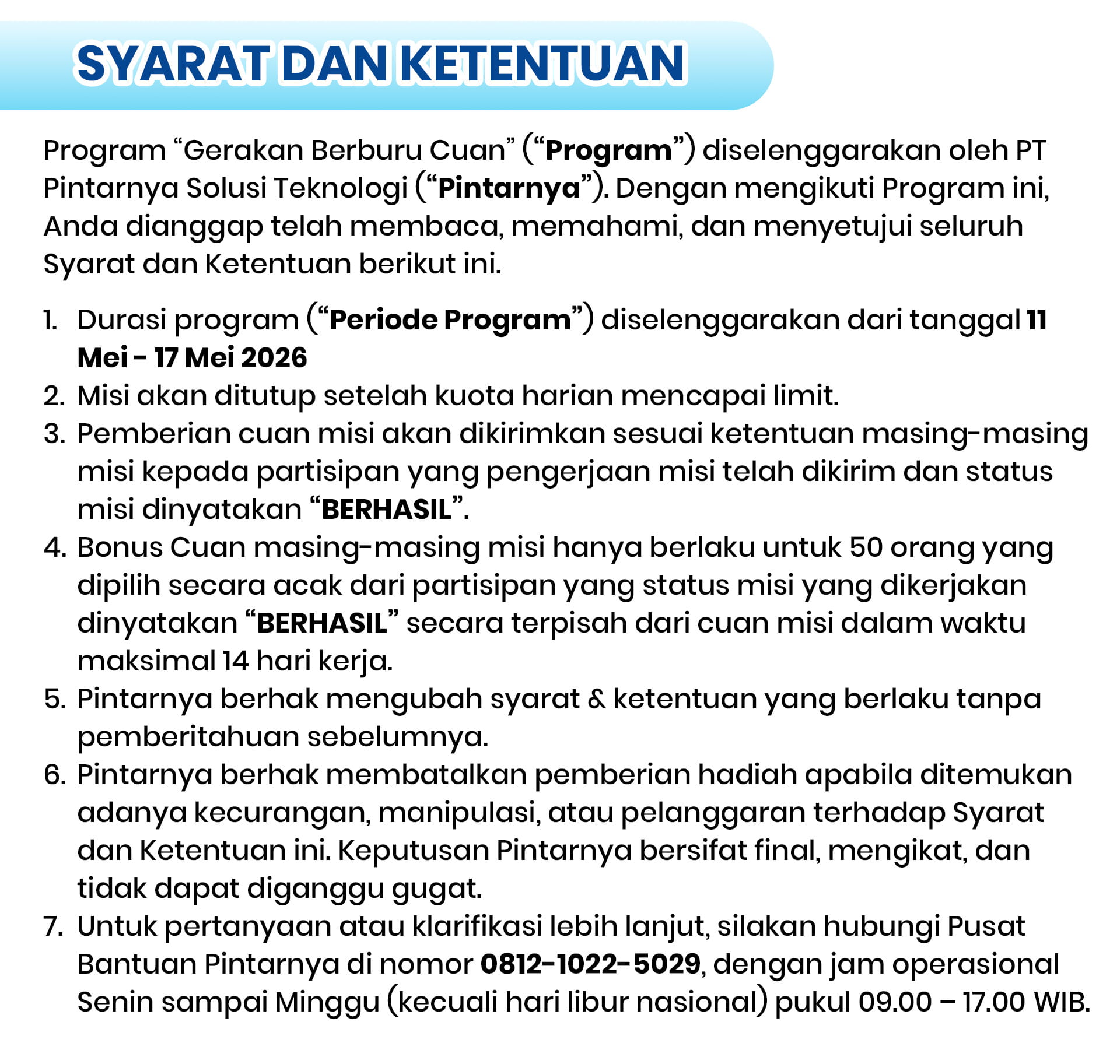 Cari Cuan Campaign - Gerakan Berburu Cuan - KV13 - W2 May 2026